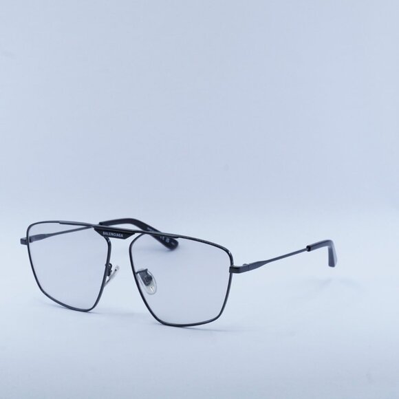 Balenciaga BB0246SA 004 Sunglasses Dark Grey Aviator Frame, Grey Lenses main image 12